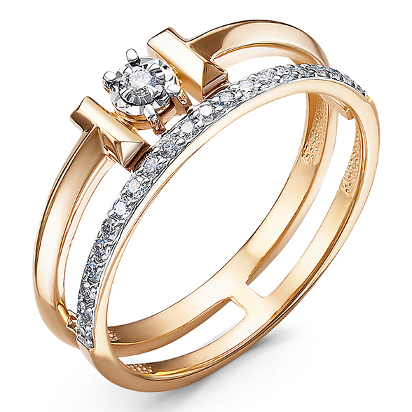 Кольцо, золото, бриллиант, БР112168